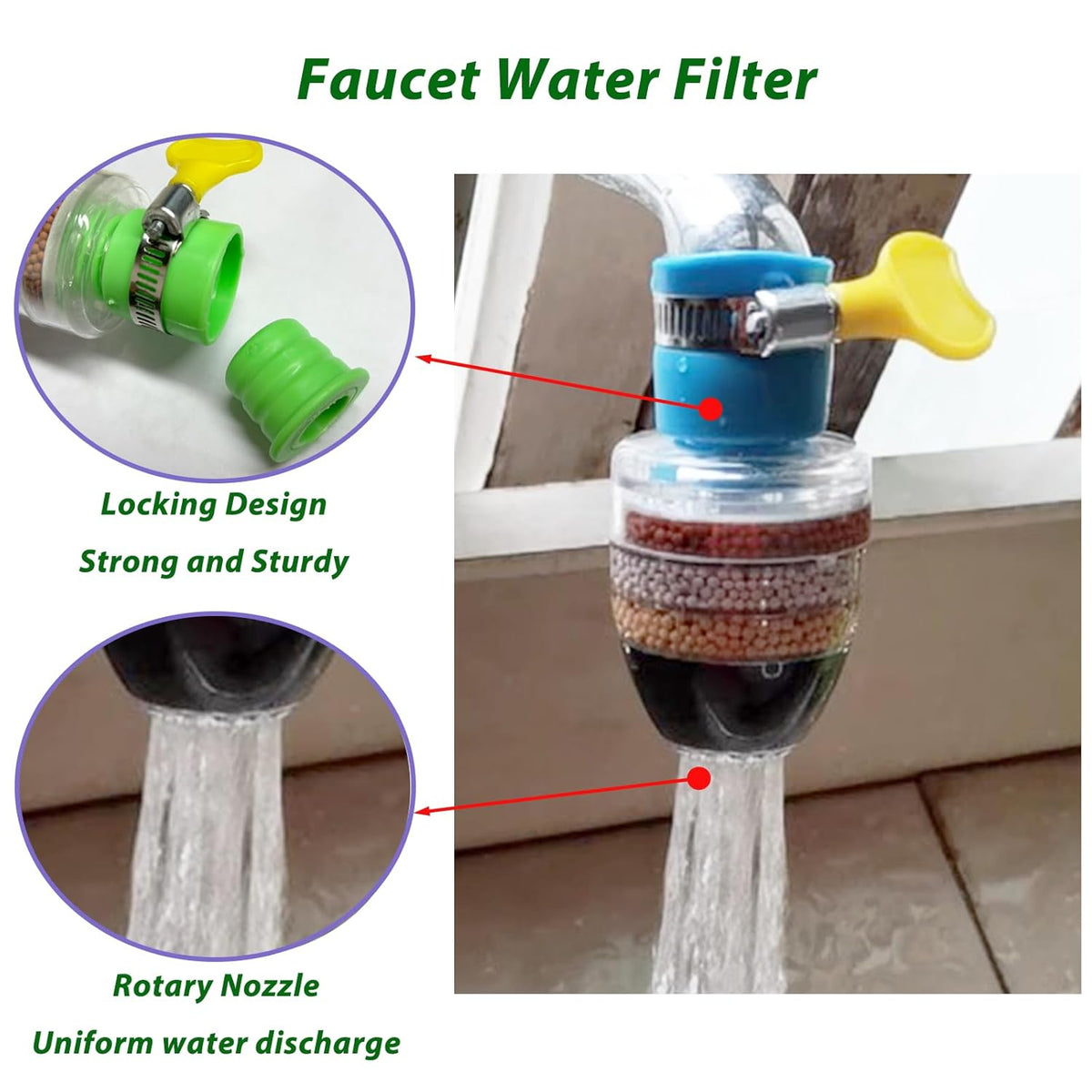 Carbon-Clean™ - Multi-Layer Activated Charcoal Water Faucet Filter ( Buy 1 Get 1 Free )