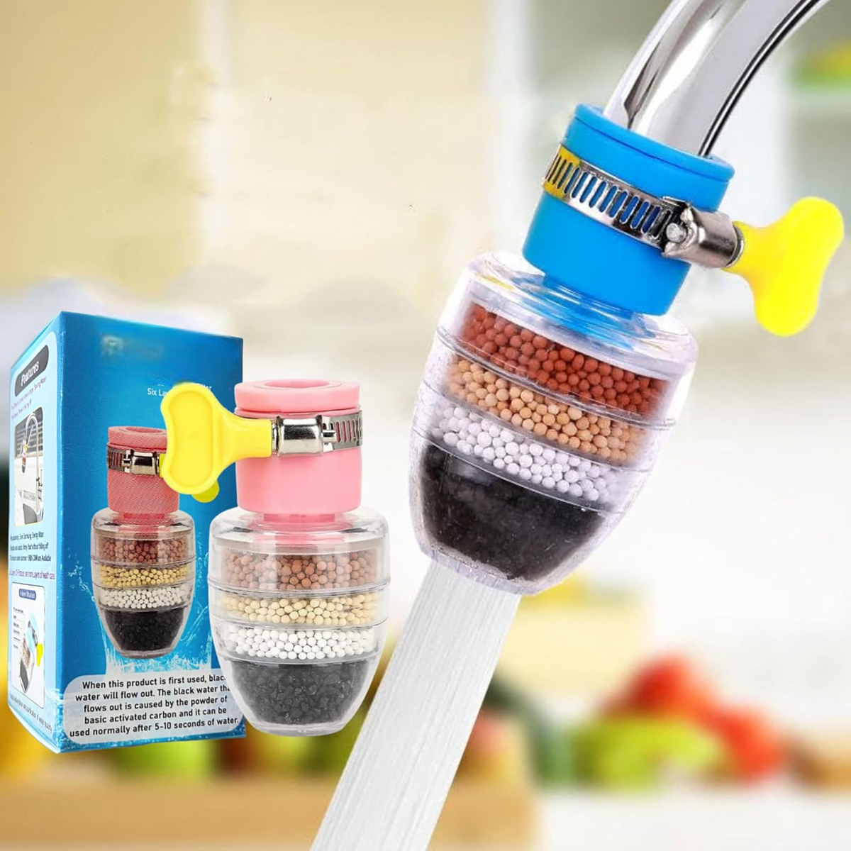 Carbon-Clean™ - Multi-Layer Activated Charcoal Water Faucet Filter ( Buy 1 Get 1 Free )