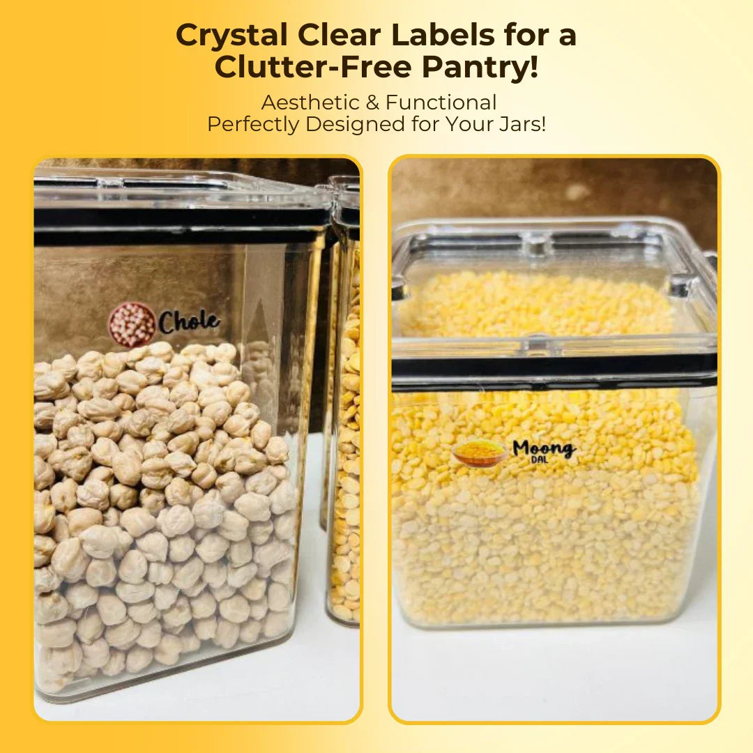 3D Permanent Kitchen Labels | Pintersty Stickers
