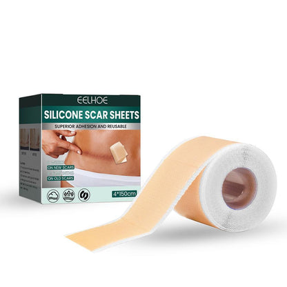 Soft Silicone Scar Tape for Scars Removal, Reusable Easy-Tear Silicone Tape Painless Scar Removal for Surgery, C-section