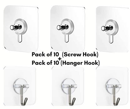 Self Adhesive Heavy Duty Hooks ( Pack Of 40 )