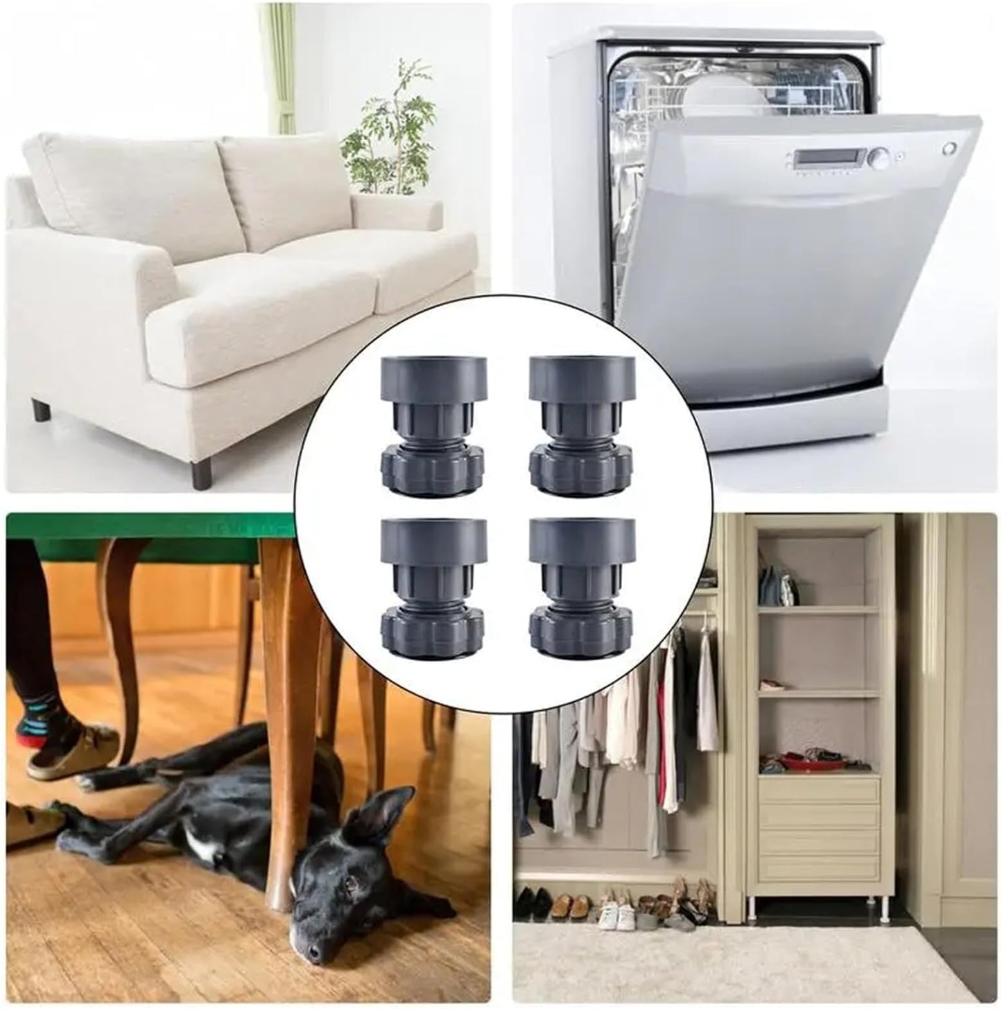 Washing Machine Adjustable Height Footpads ( Pack Of 4 )