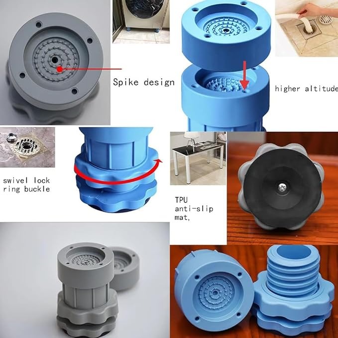 Washing Machine Adjustable Height Footpads ( Pack Of 4 )